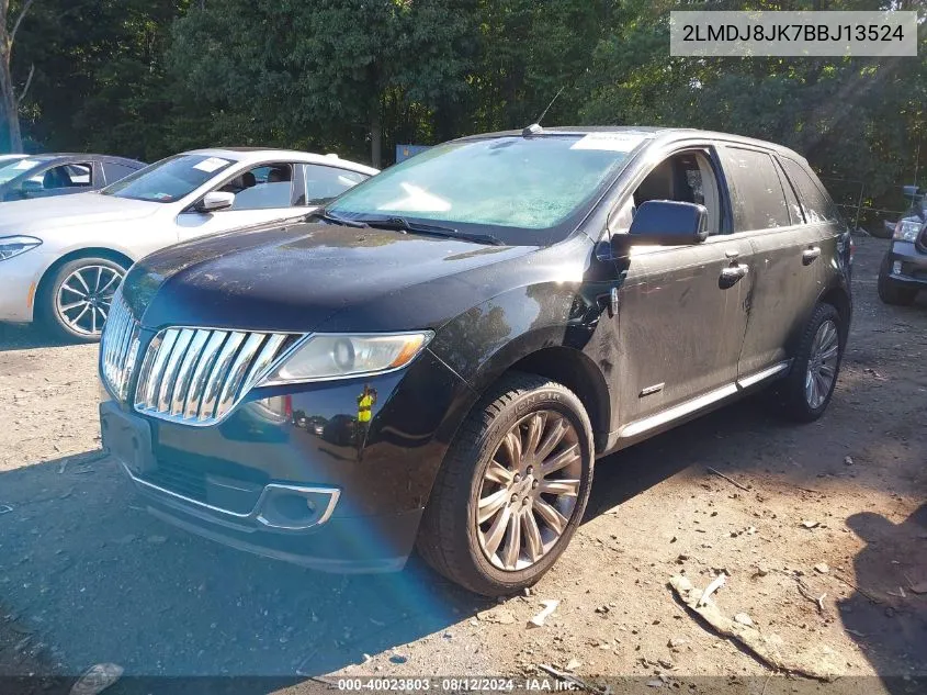 2011 Lincoln Mkx VIN: 2LMDJ8JK7BBJ13524 Lot: 40023803