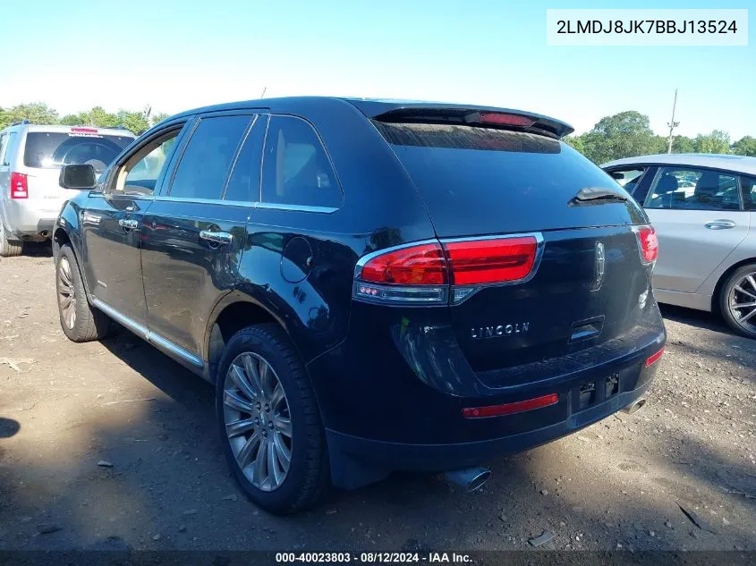 2LMDJ8JK7BBJ13524 2011 Lincoln Mkx