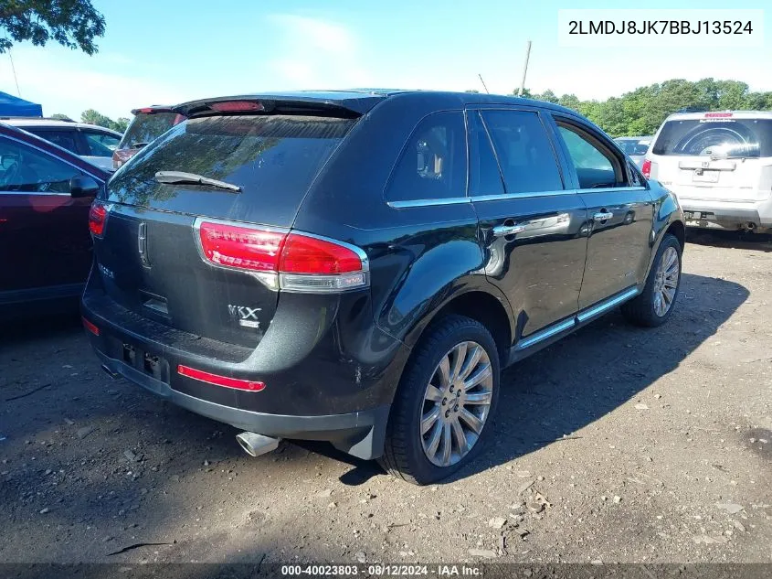 2011 Lincoln Mkx VIN: 2LMDJ8JK7BBJ13524 Lot: 40023803