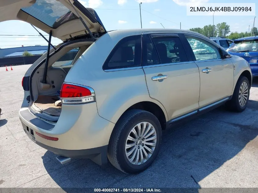 2LMDJ6JK4BBJ09984 2011 Lincoln Mkx