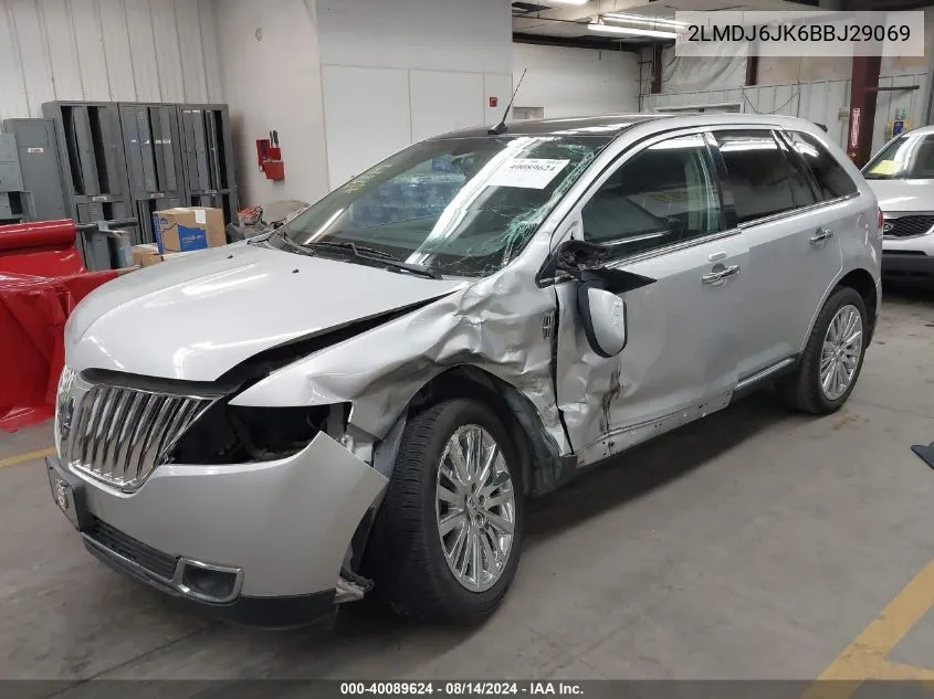 2011 Lincoln Mkx VIN: 2LMDJ6JK6BBJ29069 Lot: 40089624