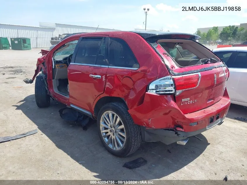 2LMDJ6JK5BBJ19858 2011 Lincoln Mkx