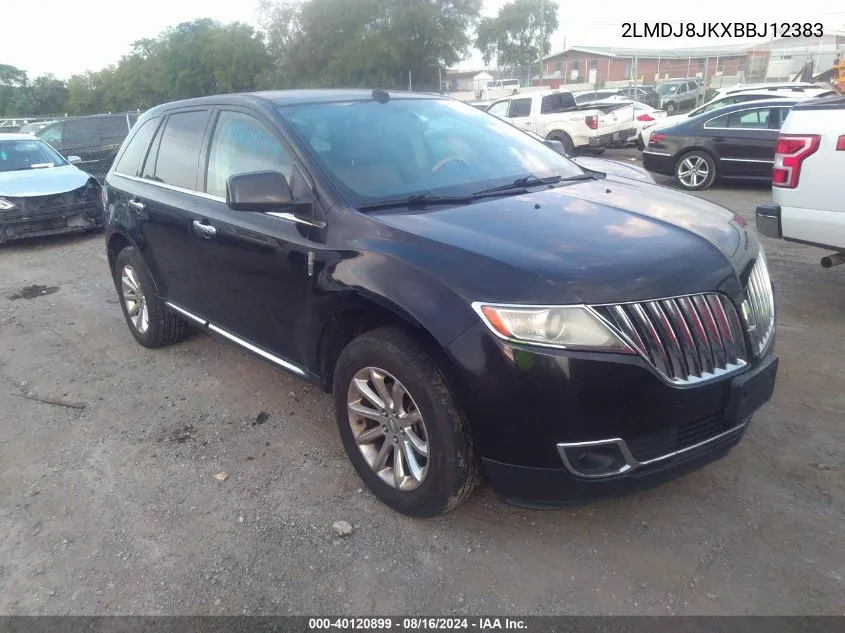 2011 Lincoln Mkx VIN: 2LMDJ8JKXBBJ12383 Lot: 40120899