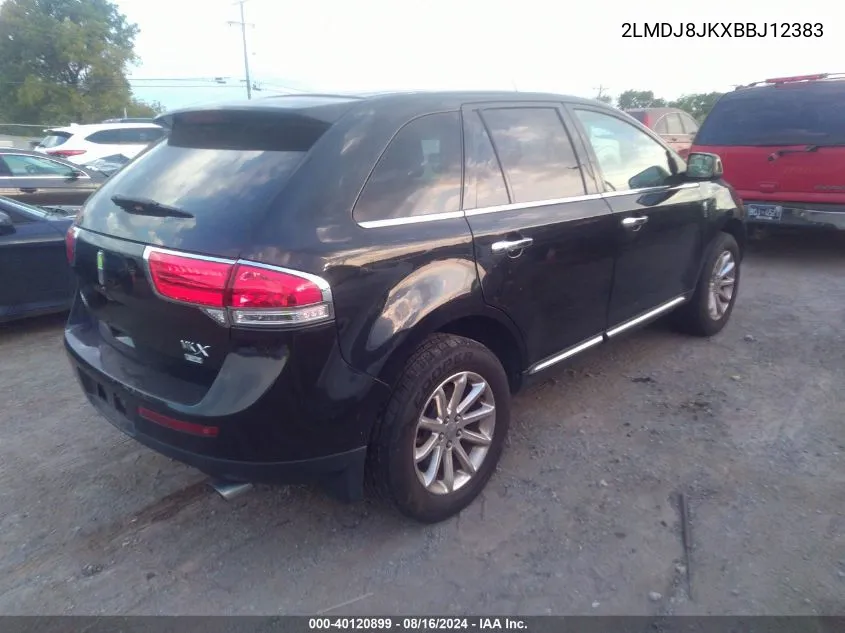 2011 Lincoln Mkx VIN: 2LMDJ8JKXBBJ12383 Lot: 40120899