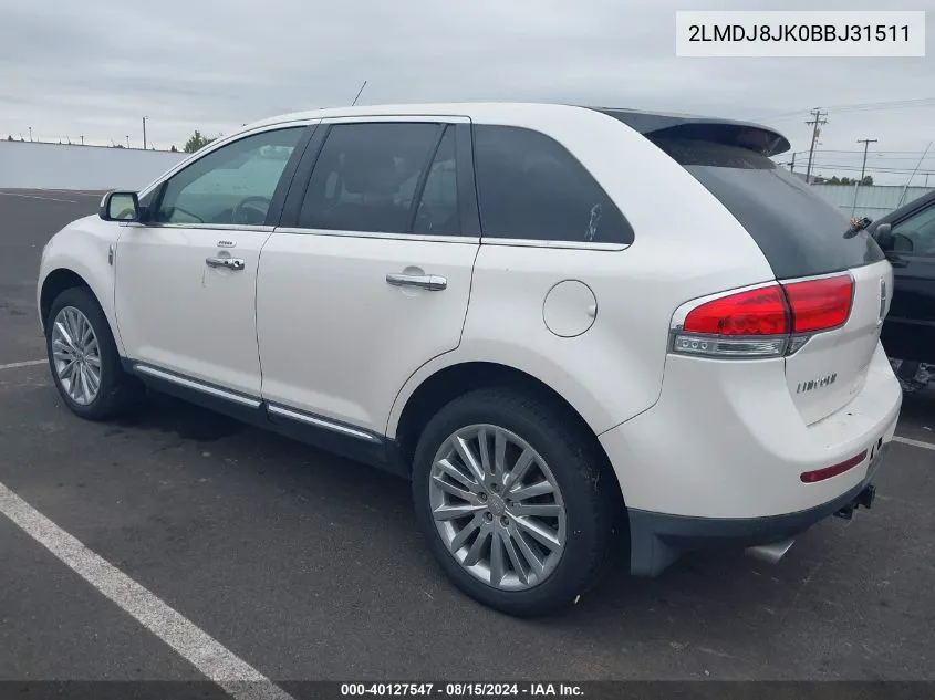 2LMDJ8JK0BBJ31511 2011 Lincoln Mkx