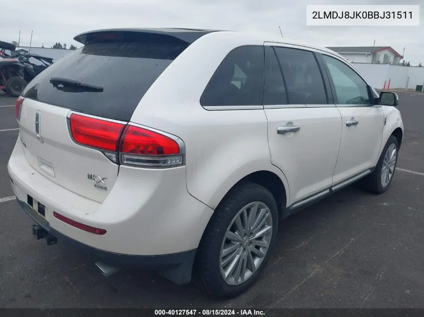 2LMDJ8JK0BBJ31511 2011 Lincoln Mkx