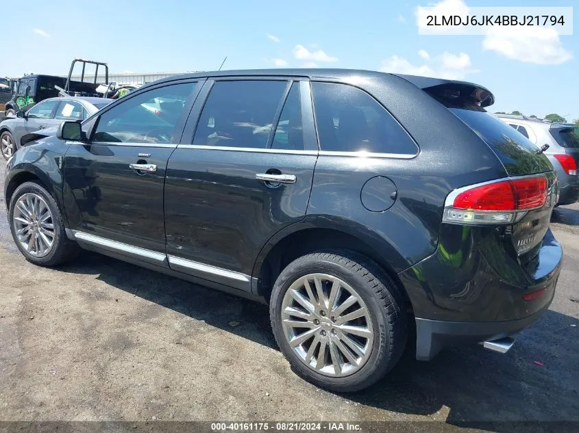 2LMDJ6JK4BBJ21794 2011 Lincoln Mkx