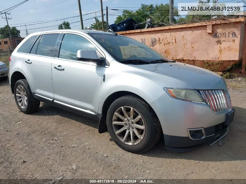 2011 Lincoln Mkx VIN: 2LMDJ8JK4BBJ12539 Lot: 40172619