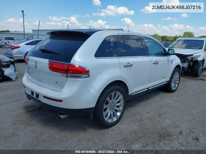 2LMDJ6JK4BBJ07216 2011 Lincoln Mkx