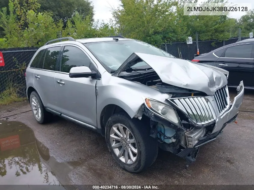 2011 Lincoln Mkx VIN: 2LMDJ6JK3BBJ26128 Lot: 40234716