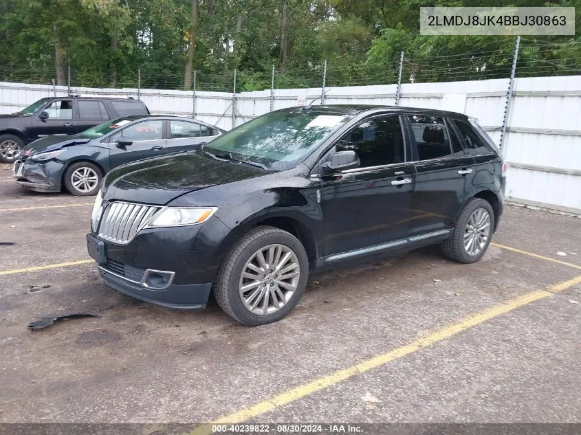 2011 Lincoln Mkx VIN: 2LMDJ8JK4BBJ30863 Lot: 40239822