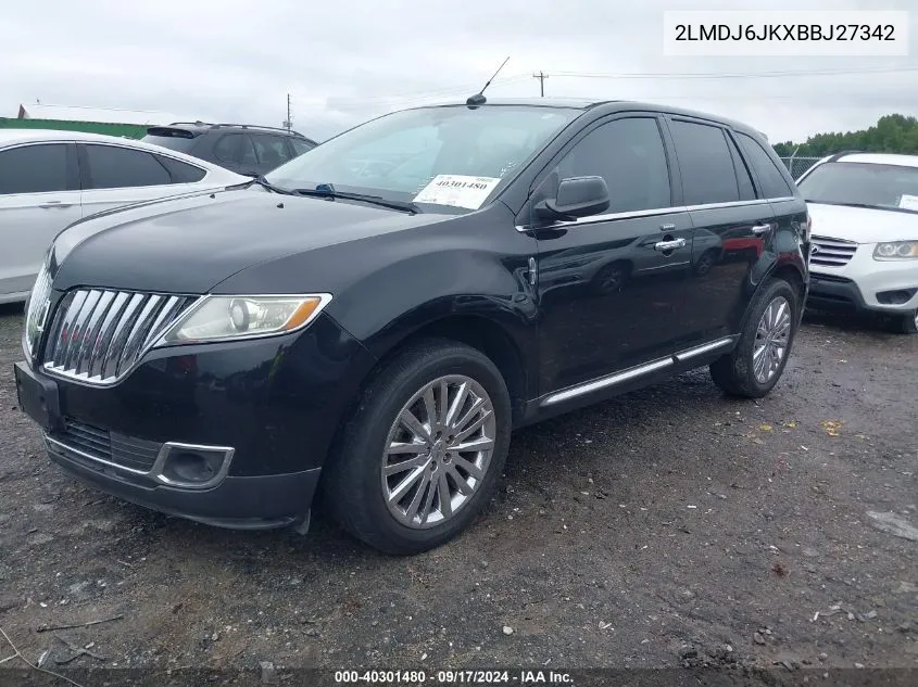 2LMDJ6JKXBBJ27342 2011 Lincoln Mkx