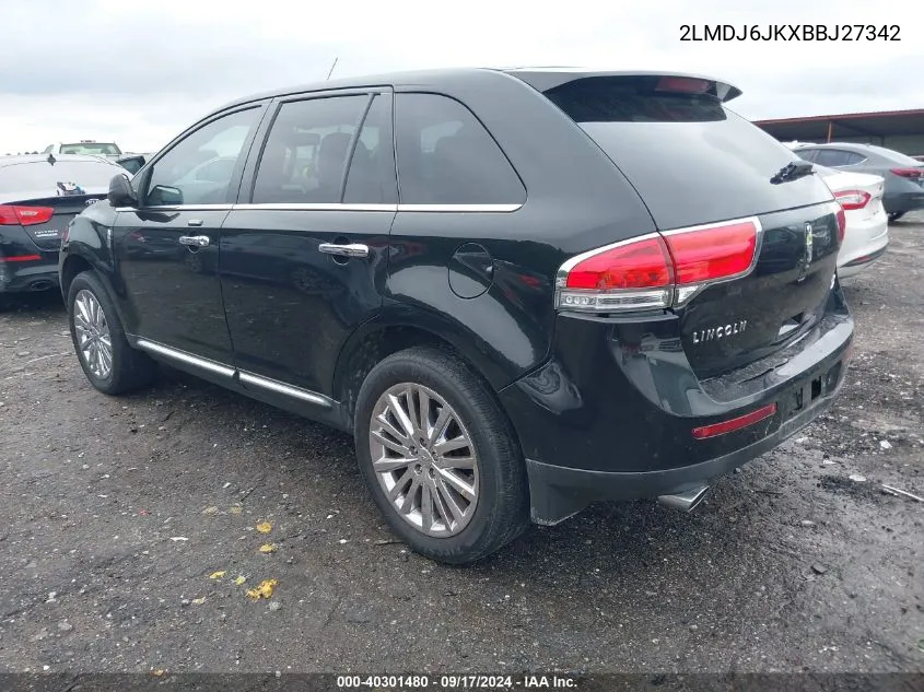 2LMDJ6JKXBBJ27342 2011 Lincoln Mkx