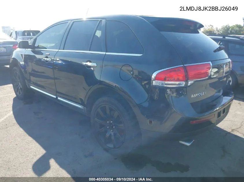 2LMDJ8JK2BBJ26049 2011 Lincoln Mkx