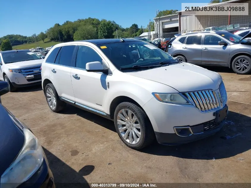 2011 Lincoln Mkx VIN: 2LMDJ8JK3BBJ09888 Lot: 40313799