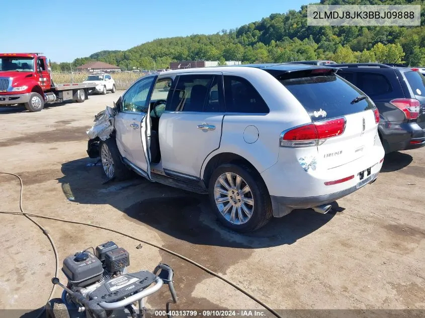 2011 Lincoln Mkx VIN: 2LMDJ8JK3BBJ09888 Lot: 40313799