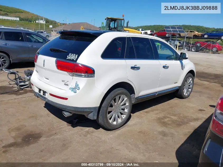 2011 Lincoln Mkx VIN: 2LMDJ8JK3BBJ09888 Lot: 40313799