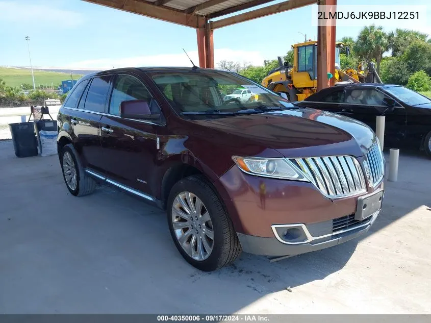 2LMDJ6JK9BBJ12251 2011 Lincoln Mkx