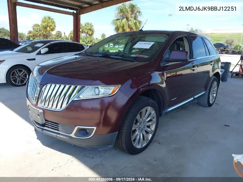 2LMDJ6JK9BBJ12251 2011 Lincoln Mkx