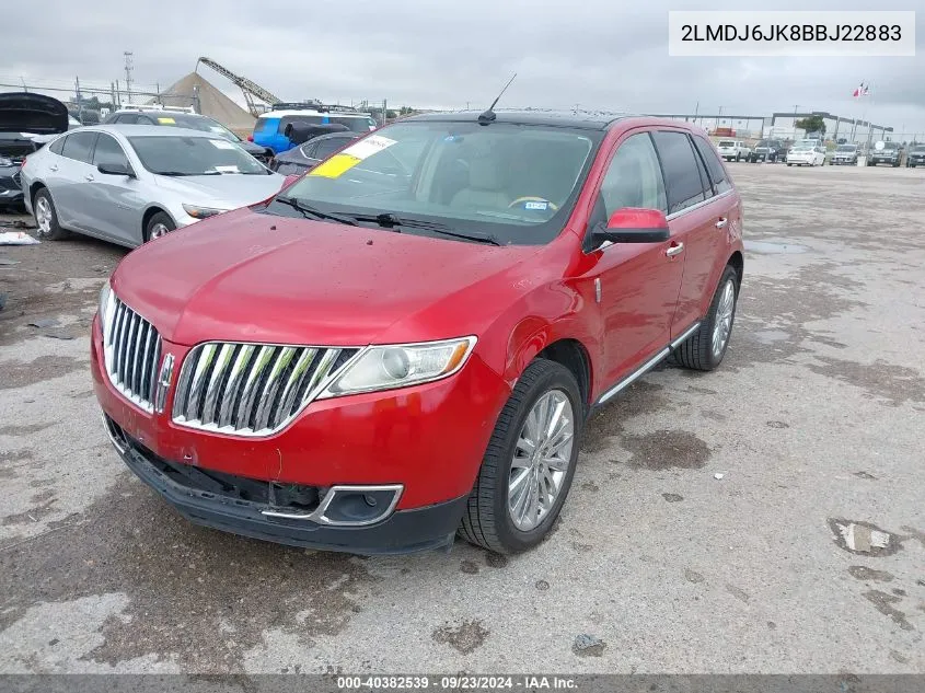 2LMDJ6JK8BBJ22883 2011 Lincoln Mkx