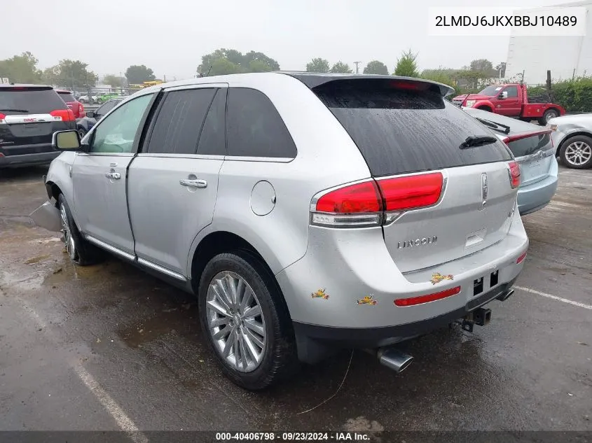 2011 Lincoln Mkx VIN: 2LMDJ6JKXBBJ10489 Lot: 40406798