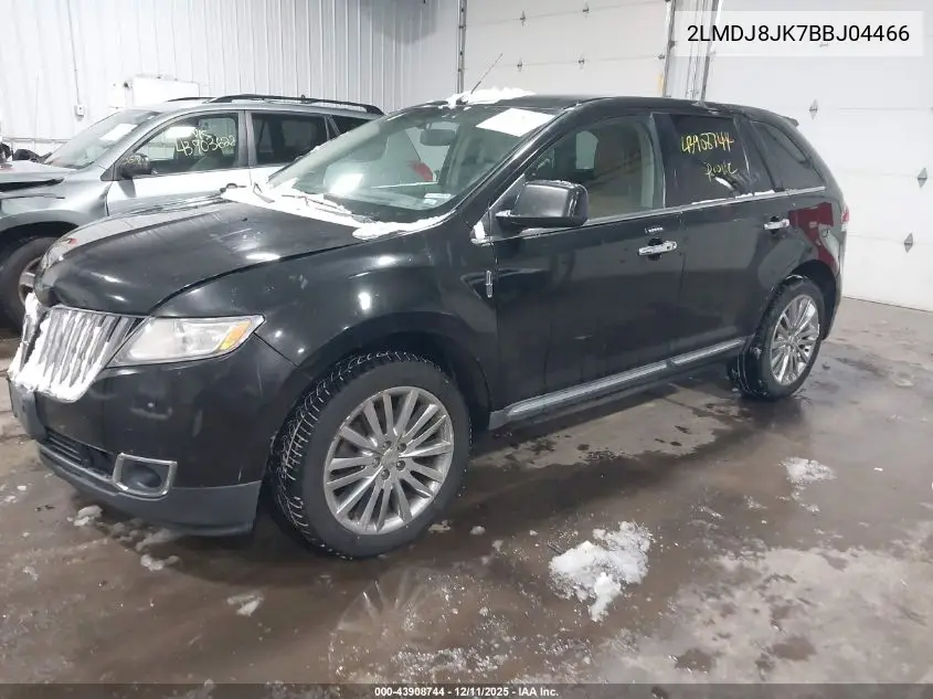 2LMDJ8JK7BBJ04466 2011 Lincoln Mkx