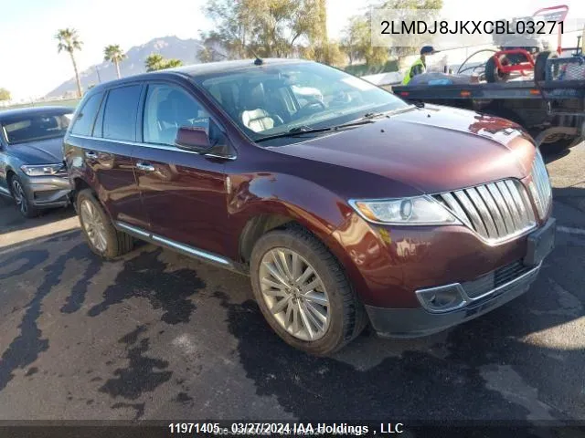 2LMDJ8JKXCBL03271 2012 Lincoln Mkx