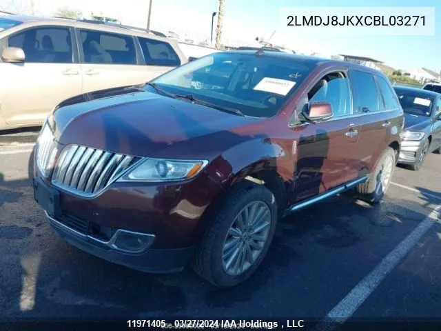 2LMDJ8JKXCBL03271 2012 Lincoln Mkx