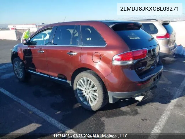 2LMDJ8JKXCBL03271 2012 Lincoln Mkx