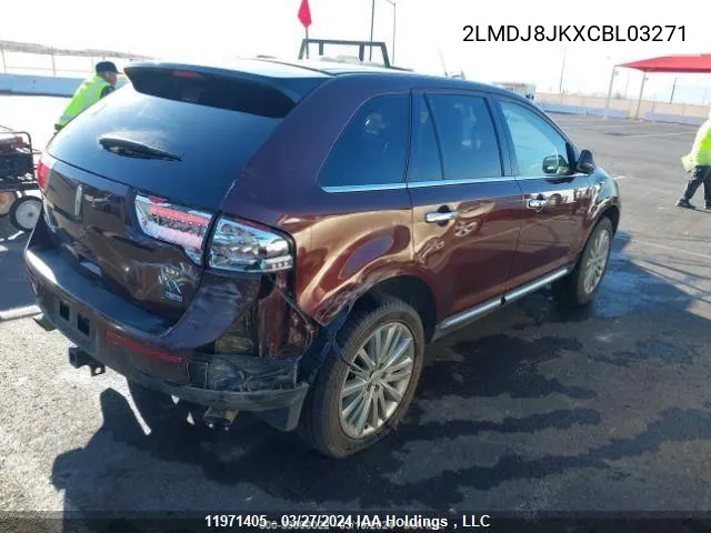 2012 Lincoln Mkx VIN: 2LMDJ8JKXCBL03271 Lot: 11971405