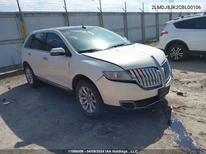 2LMDJ8JK2CBL00106 2012 Lincoln Mkx