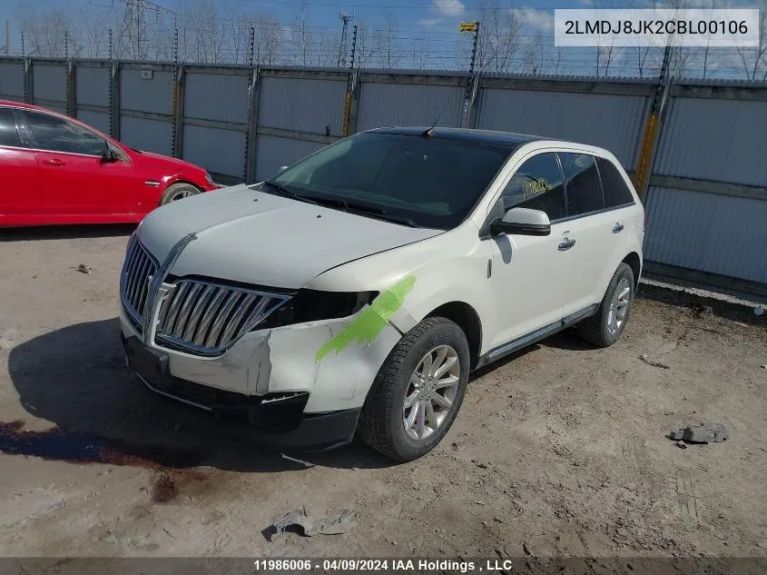 2LMDJ8JK2CBL00106 2012 Lincoln Mkx