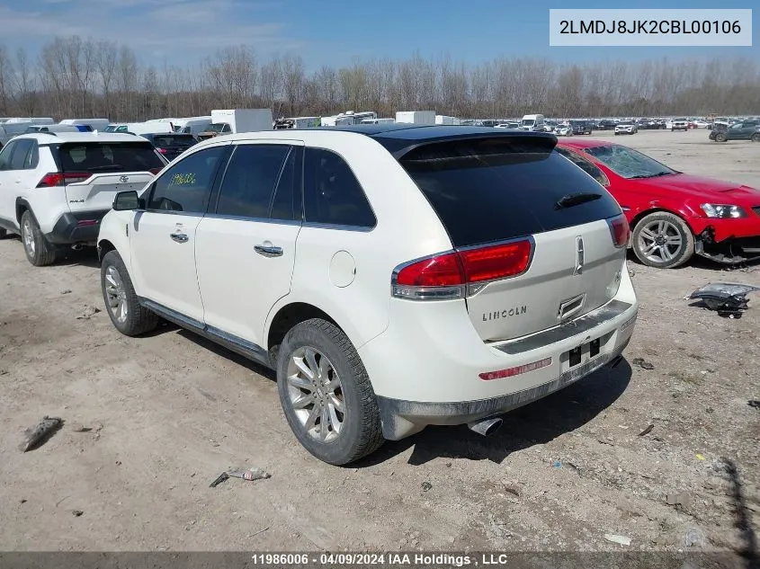 2LMDJ8JK2CBL00106 2012 Lincoln Mkx