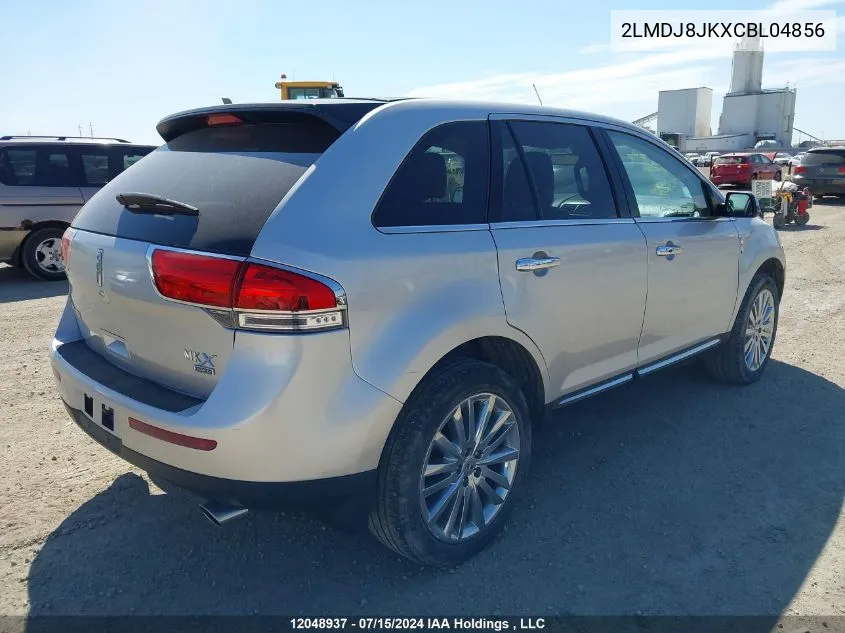 2012 Lincoln Mkx VIN: 2LMDJ8JKXCBL04856 Lot: 12048937