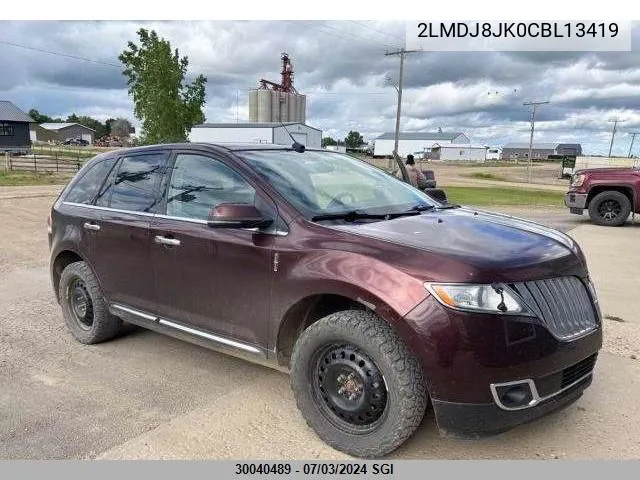 2LMDJ8JK0CBL13419 2012 Lincoln Mkx