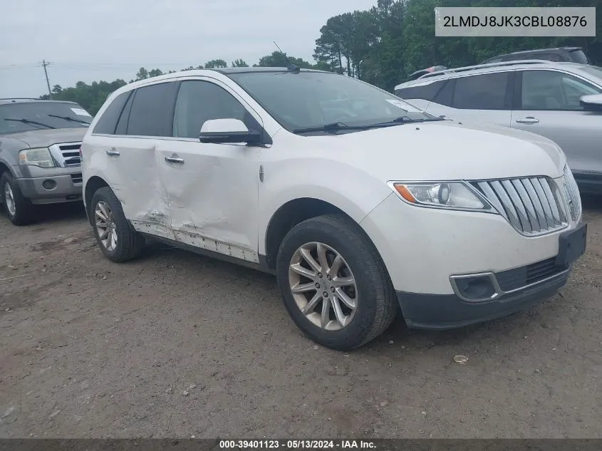 2012 Lincoln Mkx VIN: 2LMDJ8JK3CBL08876 Lot: 39401123