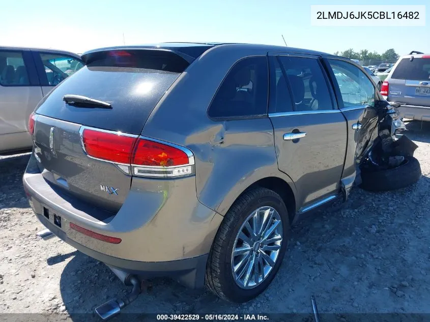 2012 Lincoln Mkx VIN: 2LMDJ6JK5CBL16482 Lot: 39422529