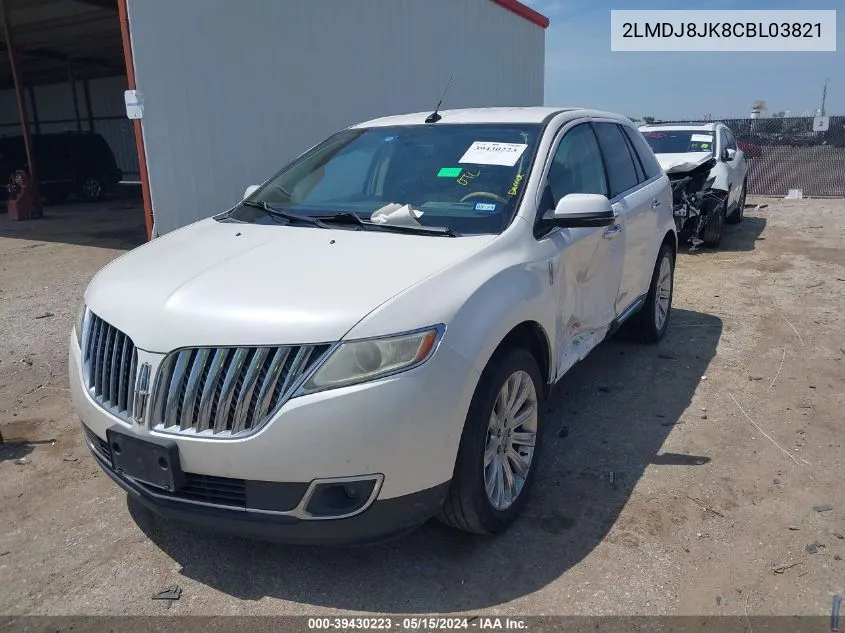 2LMDJ8JK8CBL03821 2012 Lincoln Mkx