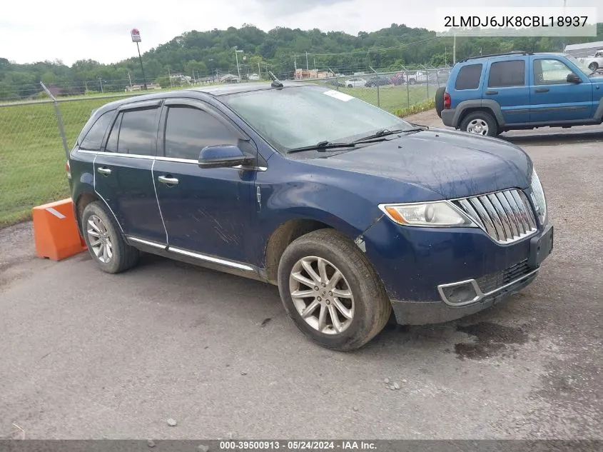 2012 Lincoln Mkx VIN: 2LMDJ6JK8CBL18937 Lot: 39500913