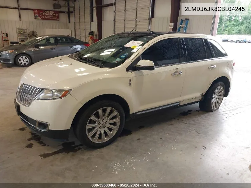 2012 Lincoln Mkx VIN: 2LMDJ6JK8CBL04245 Lot: 39503460