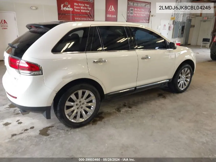 2012 Lincoln Mkx VIN: 2LMDJ6JK8CBL04245 Lot: 39503460