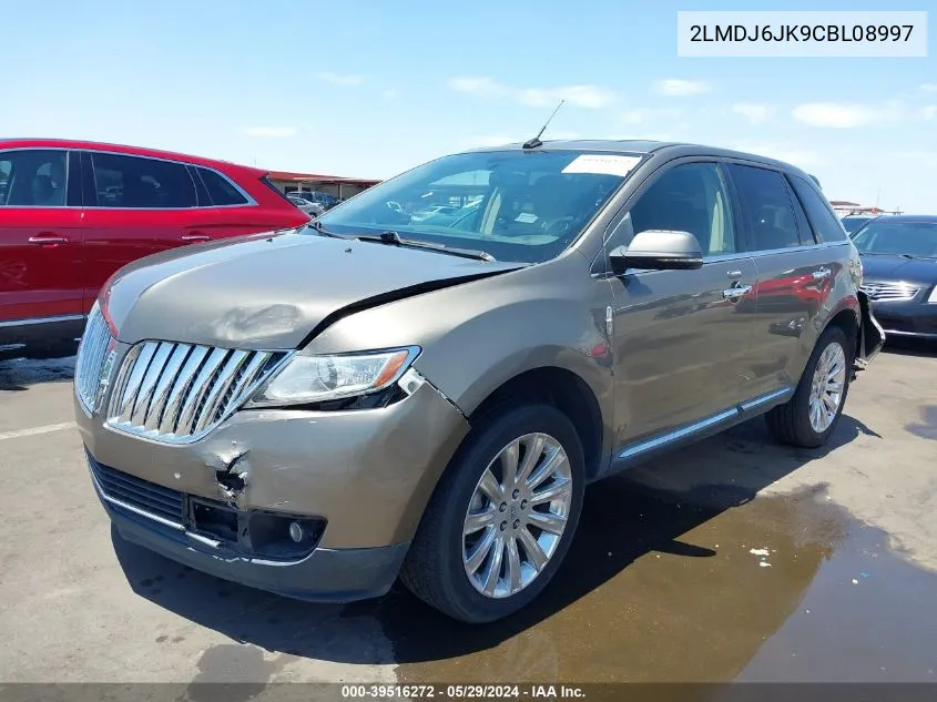 2012 Lincoln Mkx VIN: 2LMDJ6JK9CBL08997 Lot: 39516272