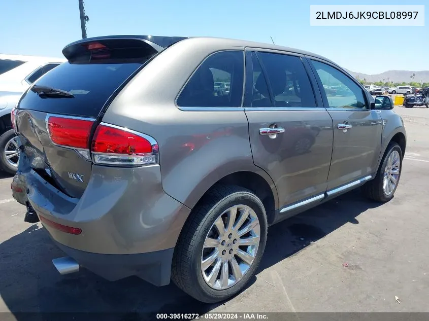 2012 Lincoln Mkx VIN: 2LMDJ6JK9CBL08997 Lot: 39516272