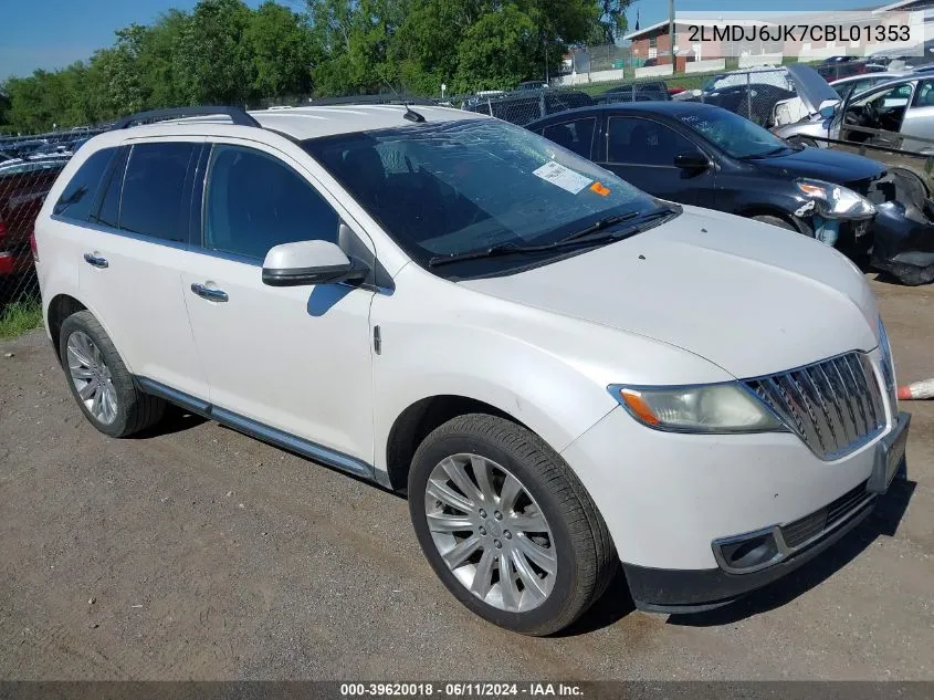 2012 Lincoln Mkx VIN: 2LMDJ6JK7CBL01353 Lot: 39620018