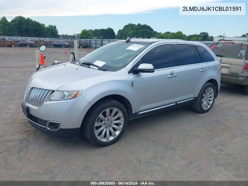 2012 Lincoln Mkx VIN: 2LMDJ6JK1CBL01591 Lot: 39620585