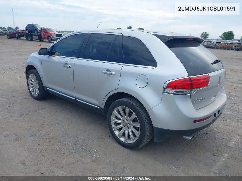 2012 Lincoln Mkx VIN: 2LMDJ6JK1CBL01591 Lot: 39620585