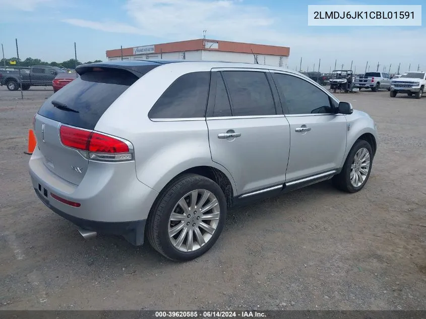 2012 Lincoln Mkx VIN: 2LMDJ6JK1CBL01591 Lot: 39620585