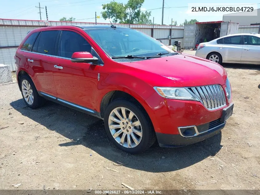 2LMDJ6JK8CBL04729 2012 Lincoln Mkx