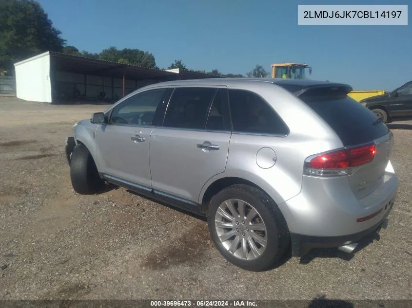 2012 Lincoln Mkx VIN: 2LMDJ6JK7CBL14197 Lot: 39696473