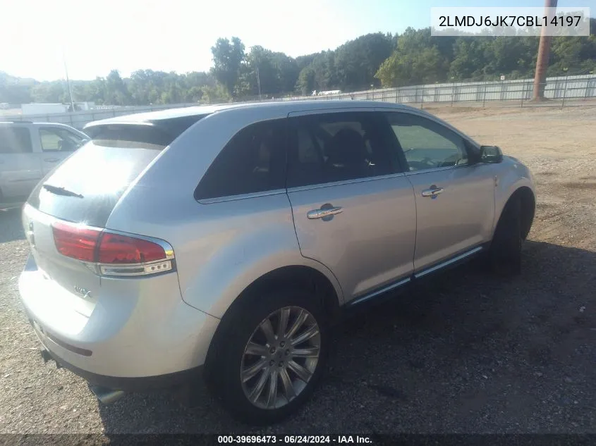 2012 Lincoln Mkx VIN: 2LMDJ6JK7CBL14197 Lot: 39696473